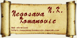 Negosava Komanović vizit kartica